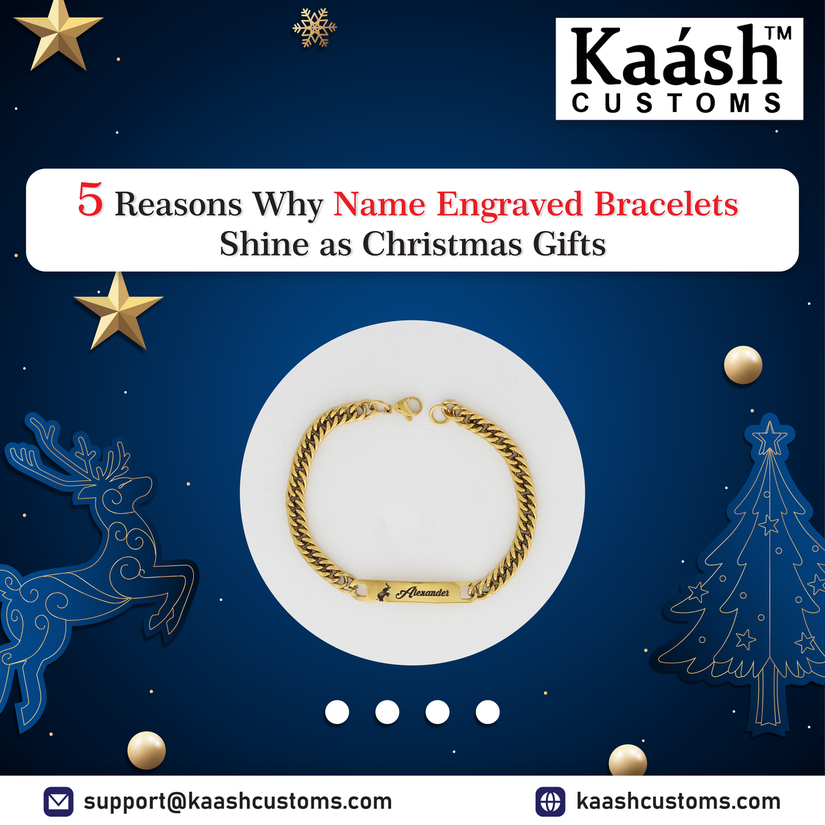 5 Reasons Why Name Engraved Bracelets Shine as Christmas Gifts – Kaash Customs