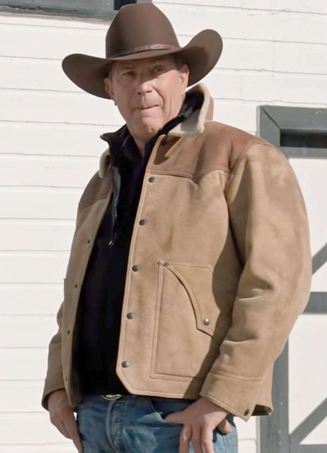 John Dutton Suede Leather Jacket - Yellowstone Jacket