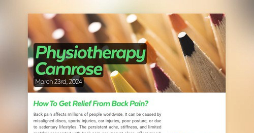Physiotherapy Camrose | Smore Newsletters