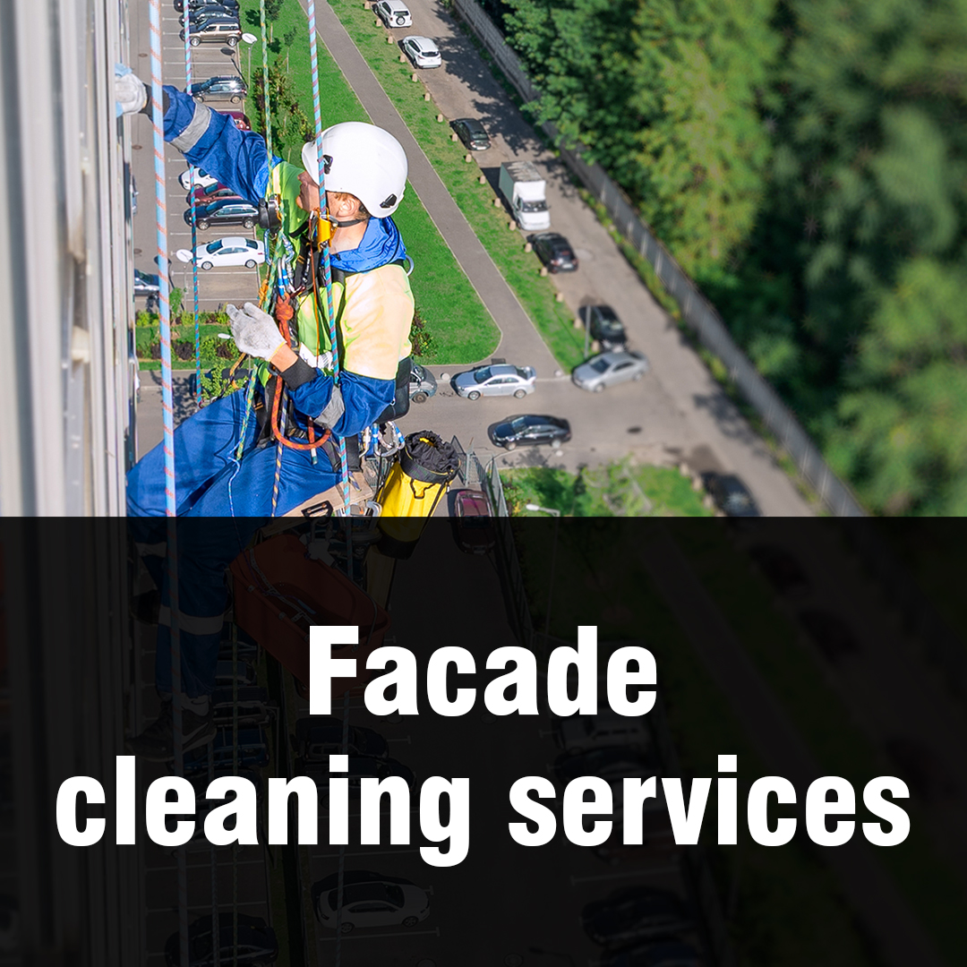 Building glass cleaning, High rise window cleaning contractors - GH