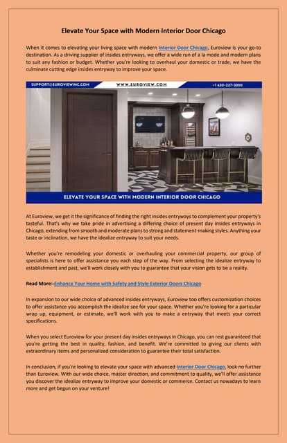 Transform Your Home with Quality Interior Door Chicago | PDF