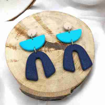 Blue Man Handmade Polymer Clay Earrings - Party Wear Earrings Profile Picture