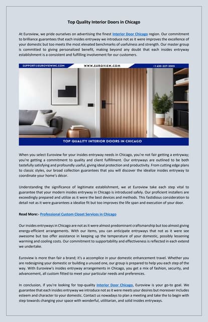 Elegant Interior Doors for Chicago Residences | PDF