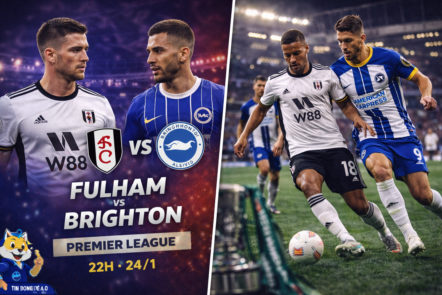 Soi Kèo Fulham vs Brighton, 22h Ngày 24/1 – Premier League