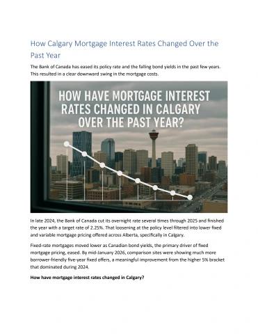 How Calgary Mortgage Interest Rates Changed Over the Past Year
