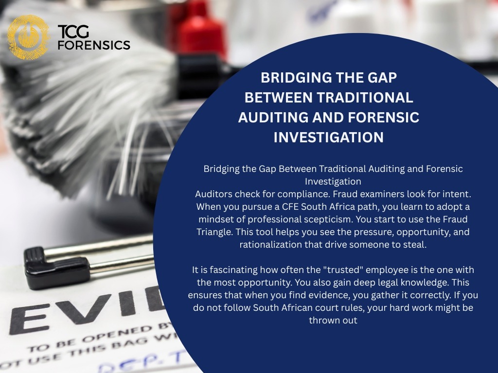 Getting certified as a CFE South Africa expert turns you into a proactive shield for any business. You add immense value to your... – @tcgforensics on Tumblr