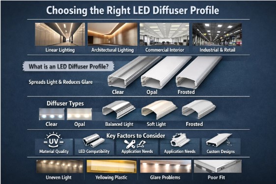 How to Choose the Right LED Diffuser Profile for Your Lighting Projects