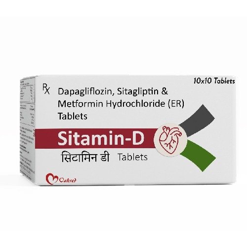Best Dapagliflozin Sitagliptin Metformin Hydrochloride Tablets | Sitamin D