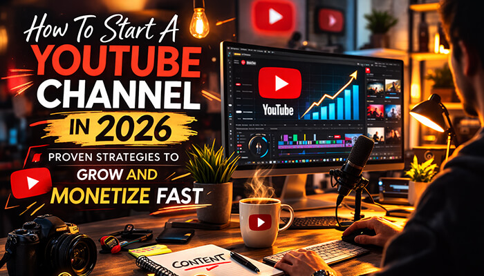How To Start A YouTube Channel in 2026 : Grow and Monetize