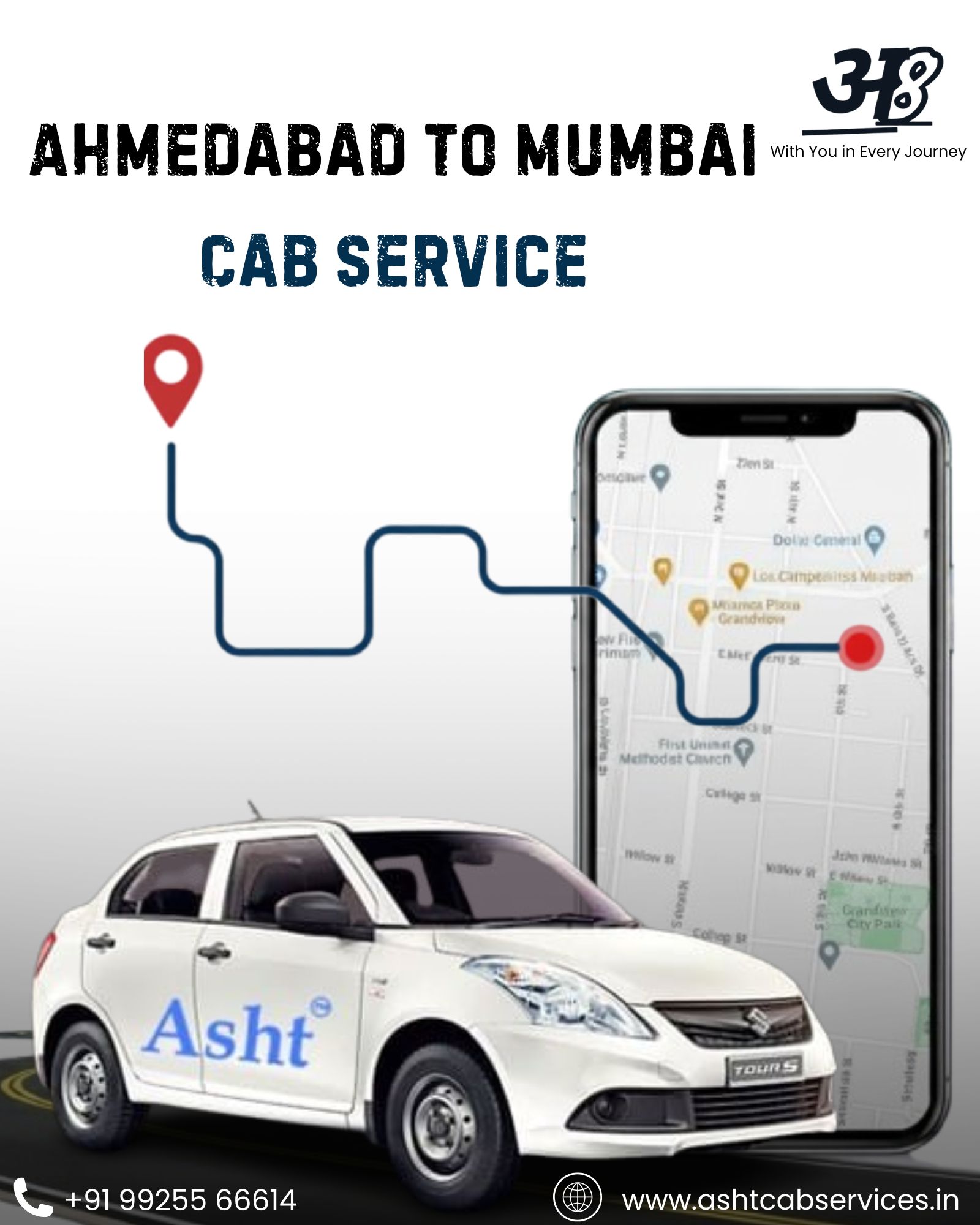 Ahmedabad to Mumbai Cab @₹6999 | One Way Taxi 24/7 | Asht Cab Service