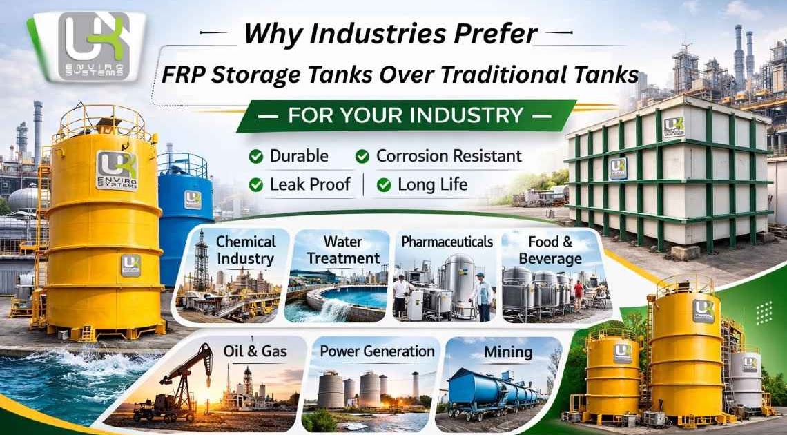 Why Industries Prefer FRP Storage Tanks Over Traditional Tanks