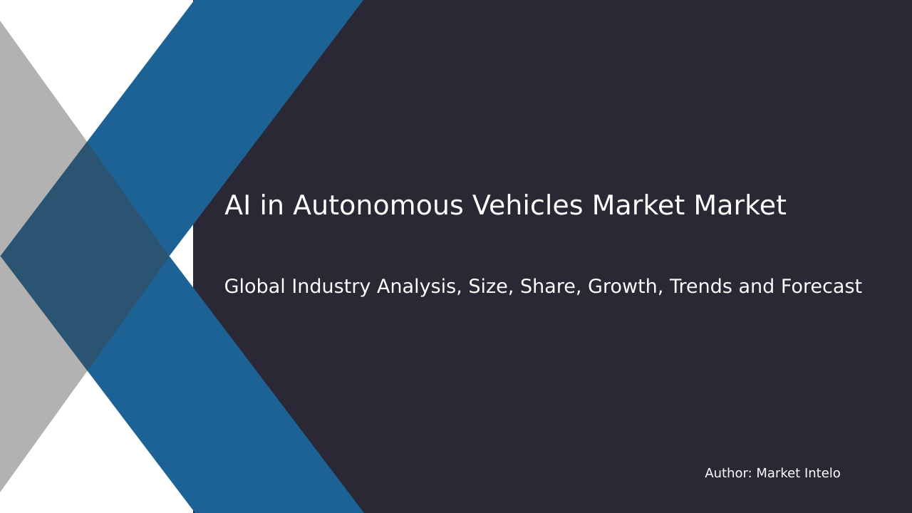 AI in Autonomous Vehicles Market Research Report 2033