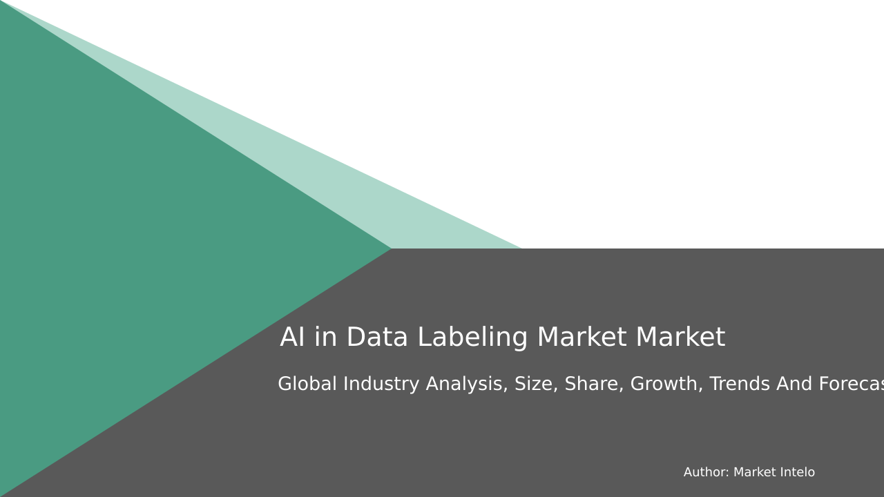 AI in Data Labeling Market Research Report 2033