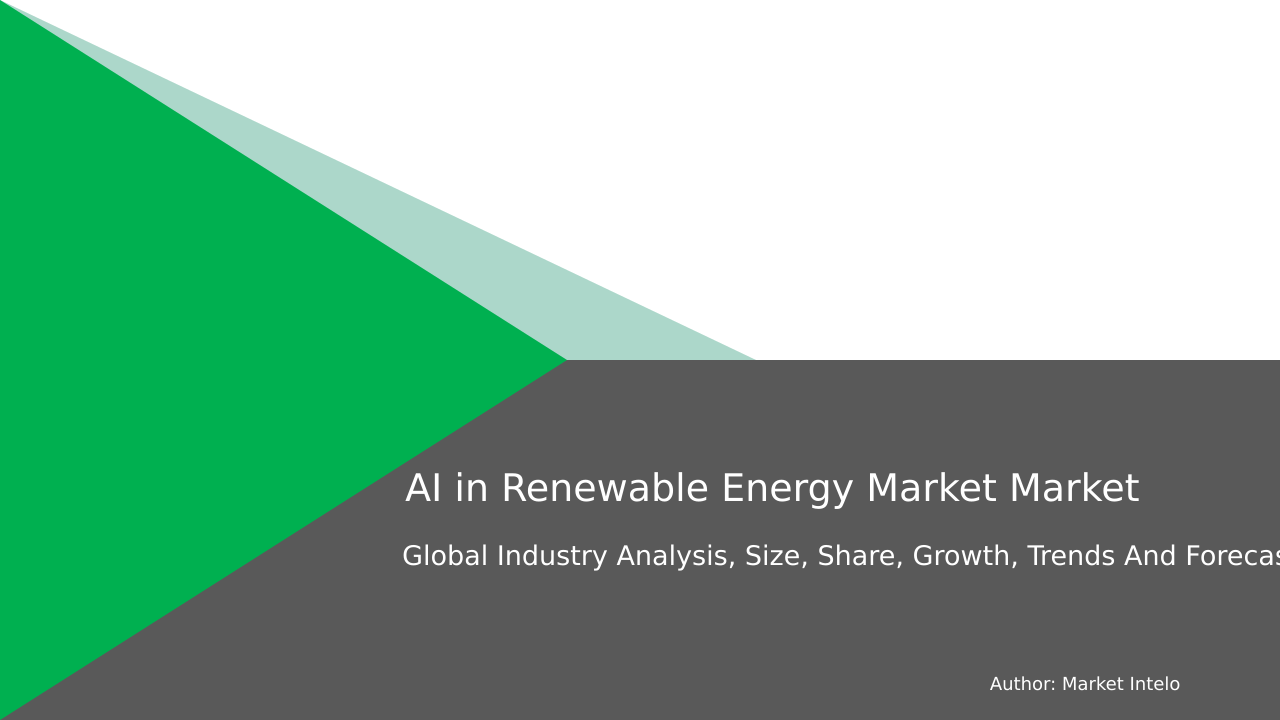 AI in Renewable Energy Market Research Report 2033