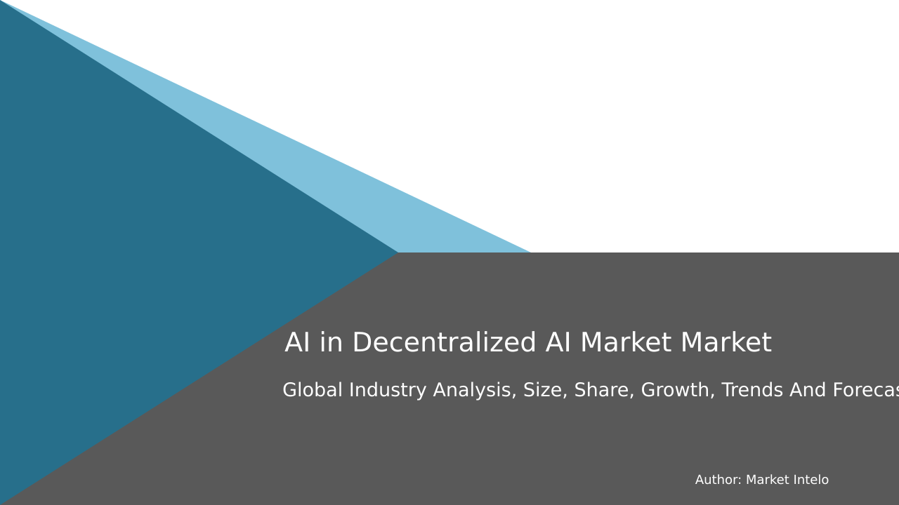 AI in Decentralized AI Market Research Report 2033