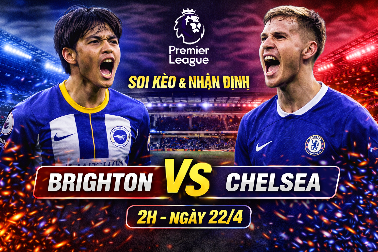 Soi kèo Brighton vs Chelsea, 2h ngày 22/4 – Premier League