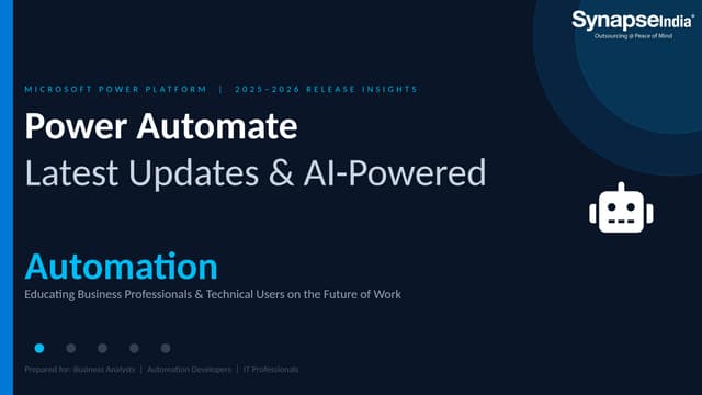 Microsoft Power Platform Power Automate 2025-2026 Release Insights and AI Automation | PPTX