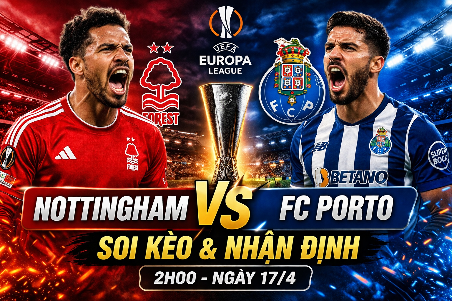 Soi kèo Nottingham vs FC Porto, 2h ngày 17/4 – Europa League
