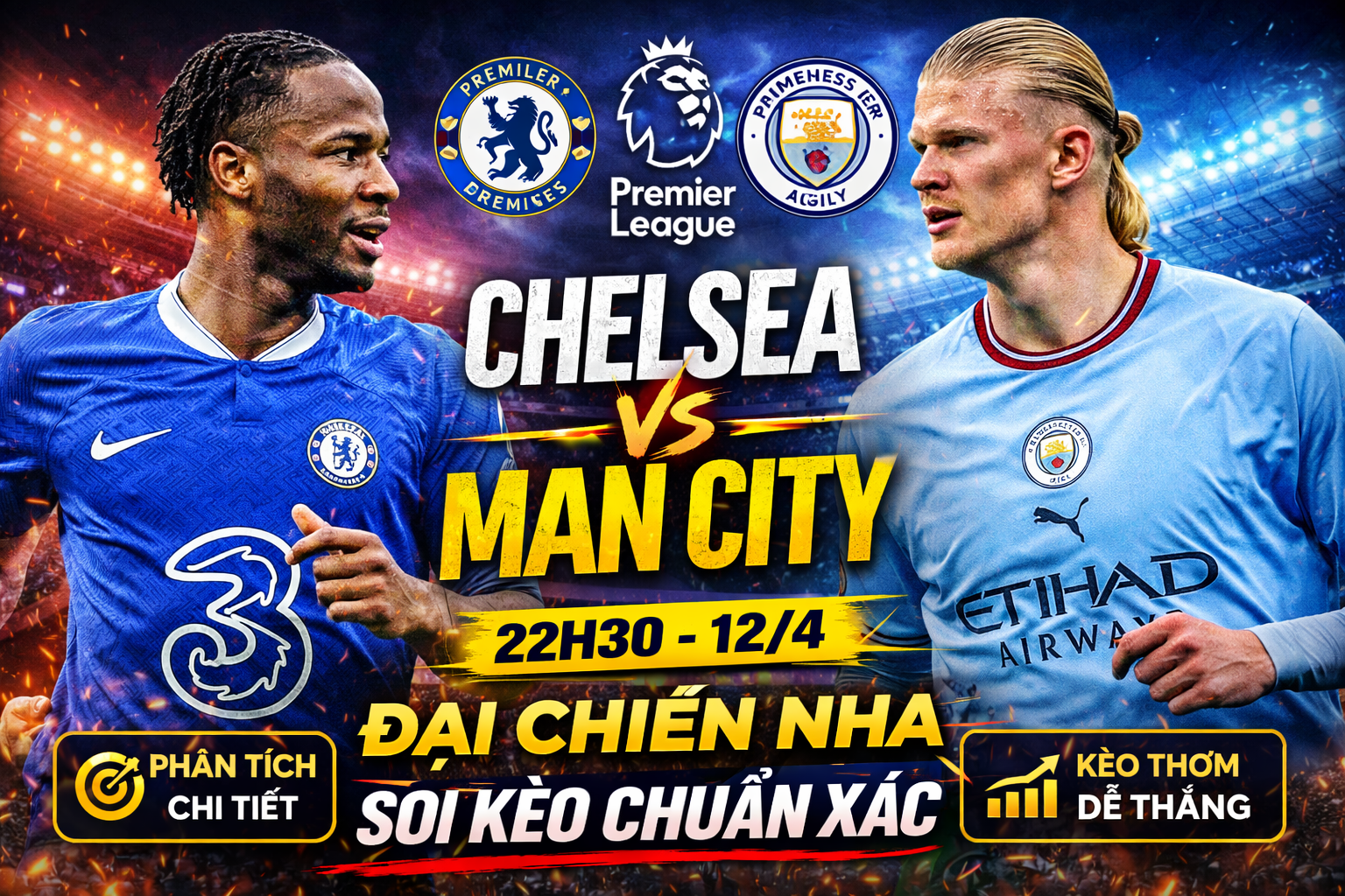 Soi kèo Chelsea vs Man City, 22h30 ngày 12/4 – Premier League