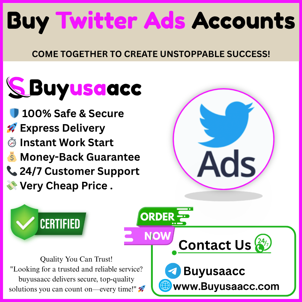 Buy Twitter Ads Accounts - buyusaacc.com