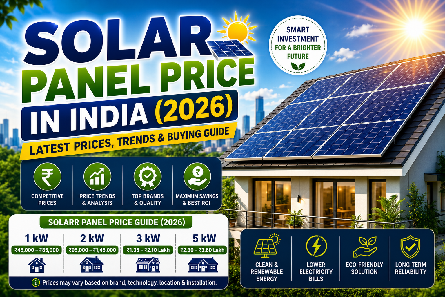 Solar Panel Price in India (2026): Latest PV Panel Prices, Rates & Buying Guide
