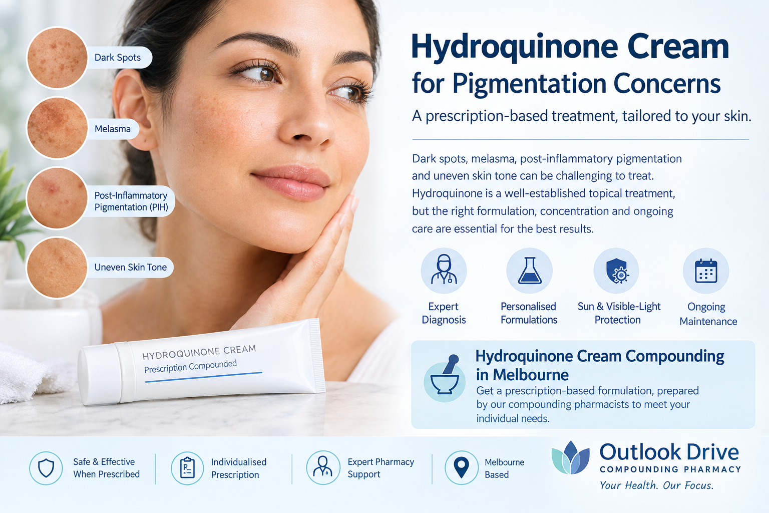 Hydroquinone Cream Compounding Melbourne: A Complete Guide to Safe, Personalised Pigmentation Treatment