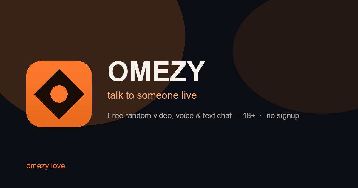 Omezy — Omegle Chat to Talk to a Stranger (18+)